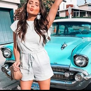 NWT Angashion Mint Romper Size L